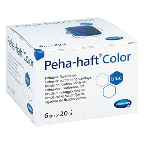 HARTMANN Peha-Haft Color Albastru Bandaj De Fixare Elastic Autoadeziv Fara Latex 6cm x 20m,Bandaj,1buc-0