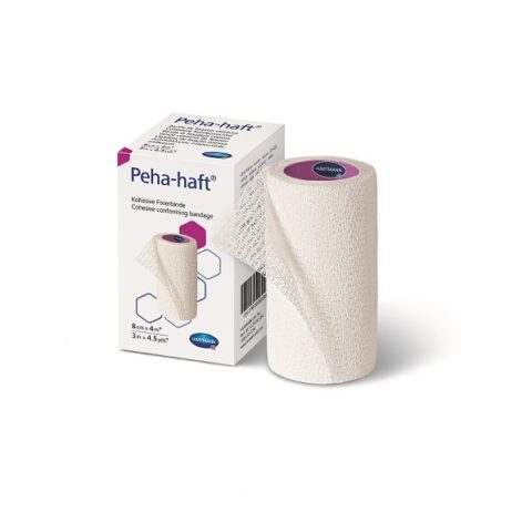 HARTMANN Peha-Haft Bandaj De Fixare Elastic Autoadeziv Fara Latex 8cm x 4m, Bandaj, 1buc-0