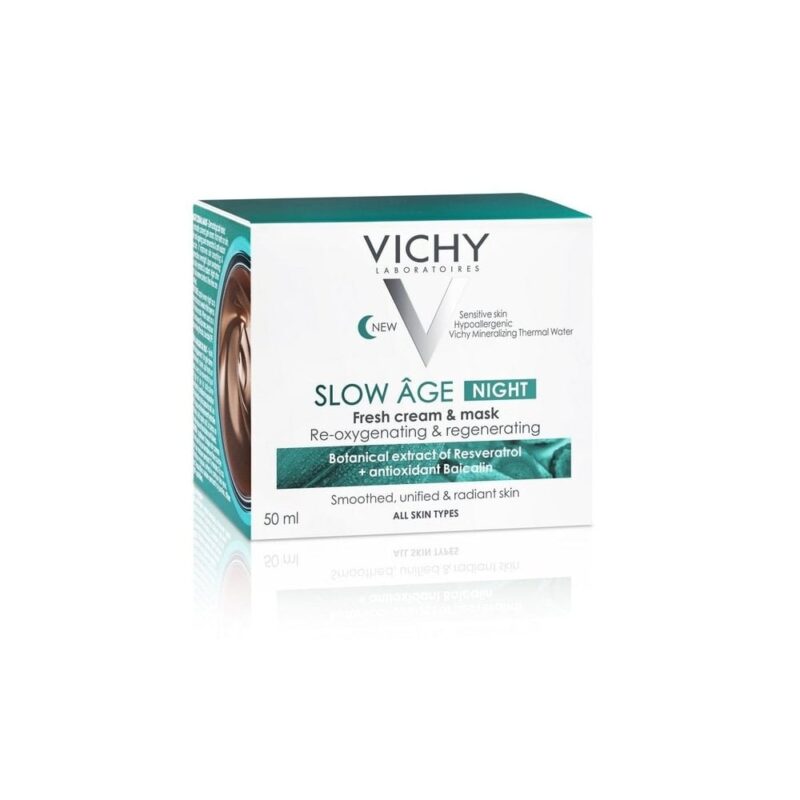 Vichy Slow Age Crema De Noapte Si Masca De Fata Cu Efect Racoritor, Crema, 50ml-0