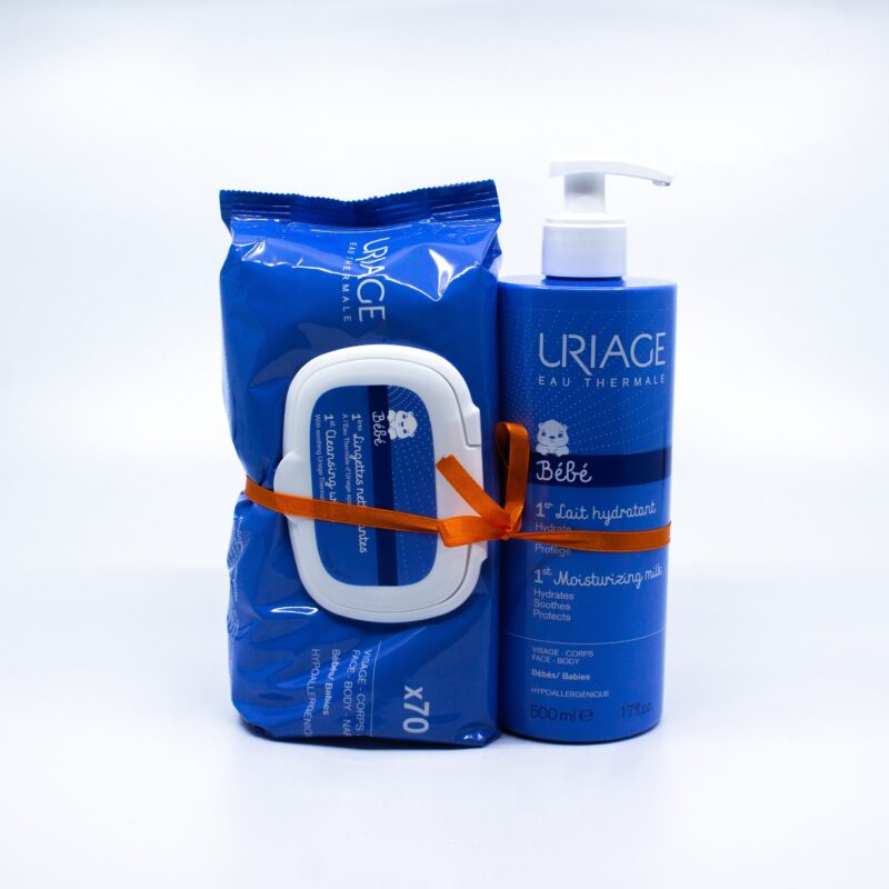 Uriage Bebe Lapte Hidratant Cu Apa Termala, Lapte, 500ml+Uriage Servetele Umede 70buc CADOU-0