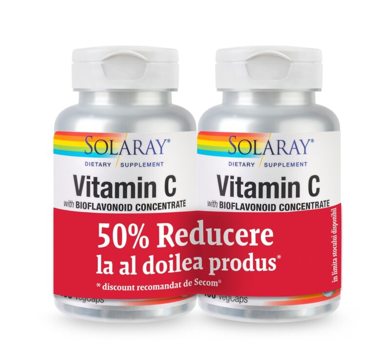 Secom Vitamina C 1000mg cps x 2 Buc -50% La Al Doilea Produs-0