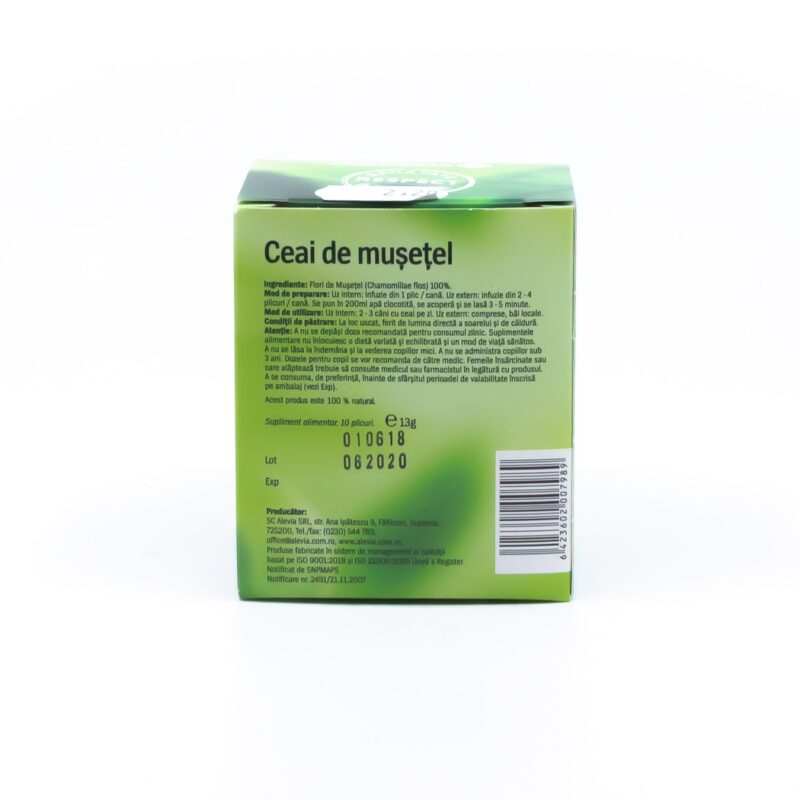 Alevia Ceai Musetel Plicuri 14gr , Ceai, 10buc-47471