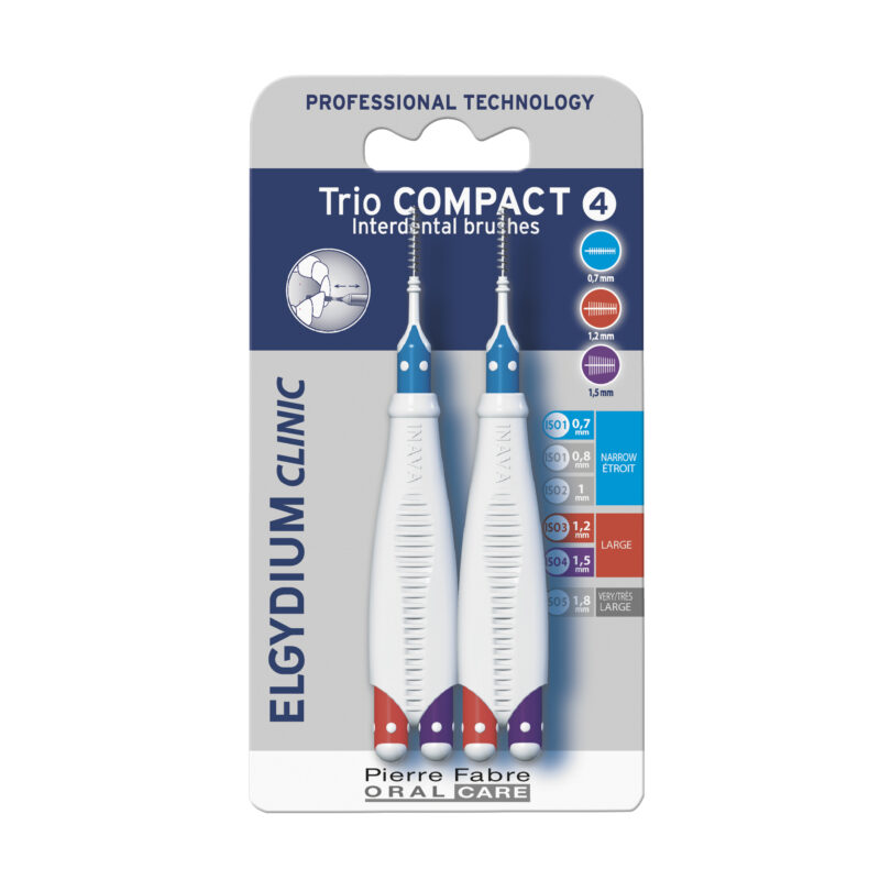 PFOC Elgydium Periuta De Dinti Interdental Trio Compact Mix Large 4, Periuta De Dinti, 1buc-0