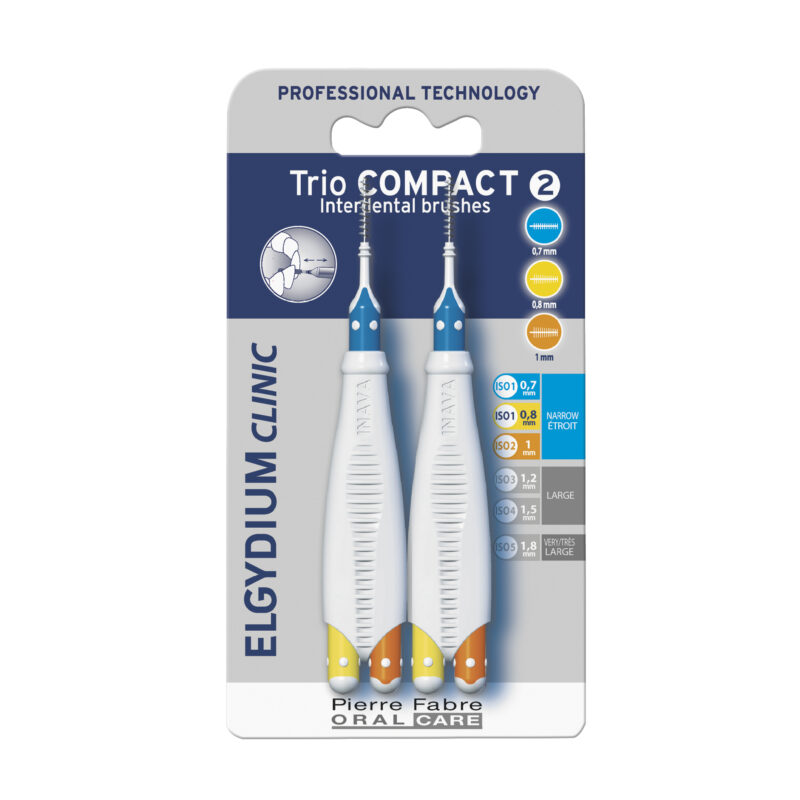 PFOC Elgydium Periuta De Dinti Interdental Trio Compact Mix Narrow 2, Periuta De Dinti, 1buc-0