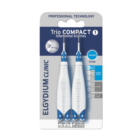 PFOC Elgydium Periuta De Dinti Interdental Trio Compact Narrow 1, Periuta De Dinti, 1buc-0 PFOC Elgydium Periuta De Dinti Interdental Trio Compact Narrow 1, Periuta De Dinti, 1buc-0