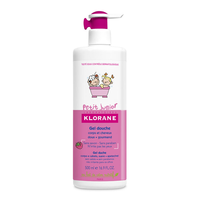 Klorane Junior Gel De Dus Cu Aroma De Zmeura, Gel De Dus, 500ml-0